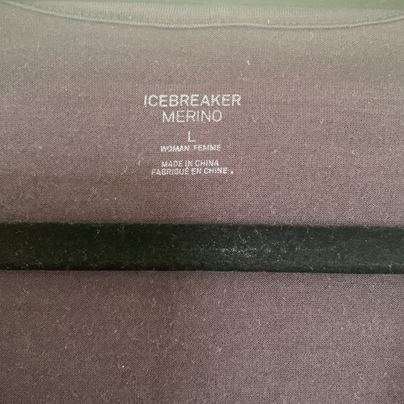 ICEBREAKER Merino Wool, Top with a hoodie, Size L - Picture 3 of 5